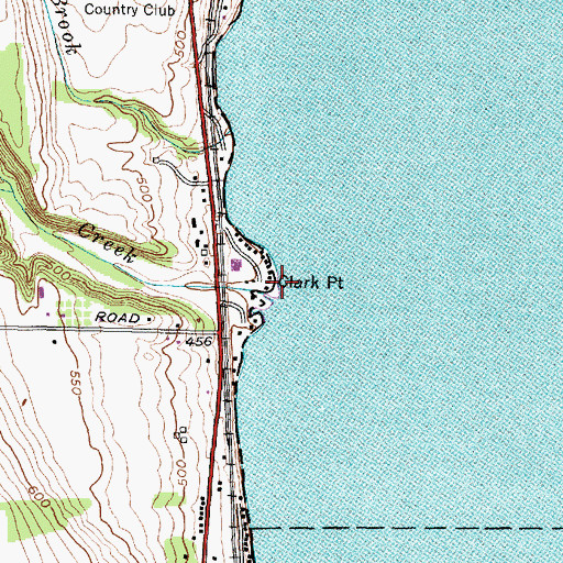 Topographic Map of Clark Point, NY