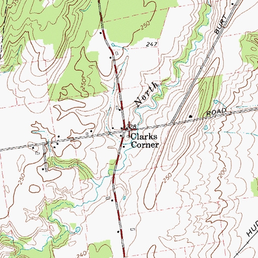 Topographic Map of Clarks Corner, NY