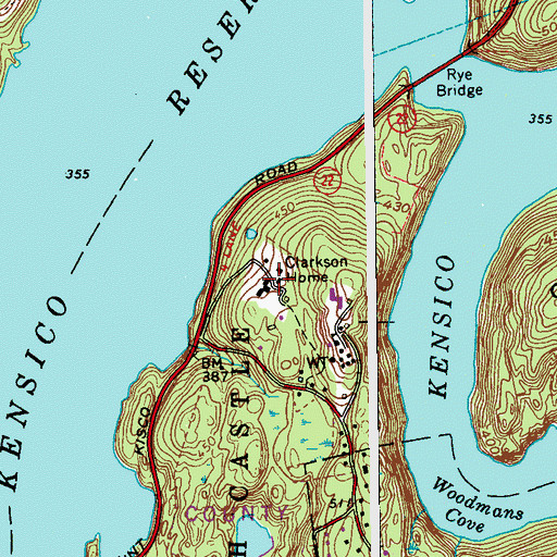 Topographic Map of Clarkson Home, NY