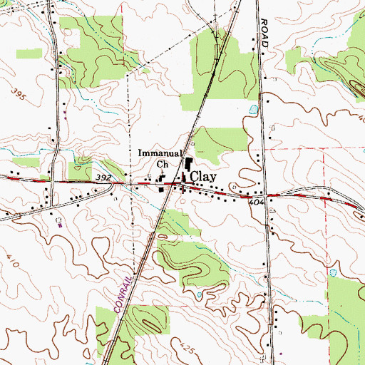 Topographic Map of Clay, NY