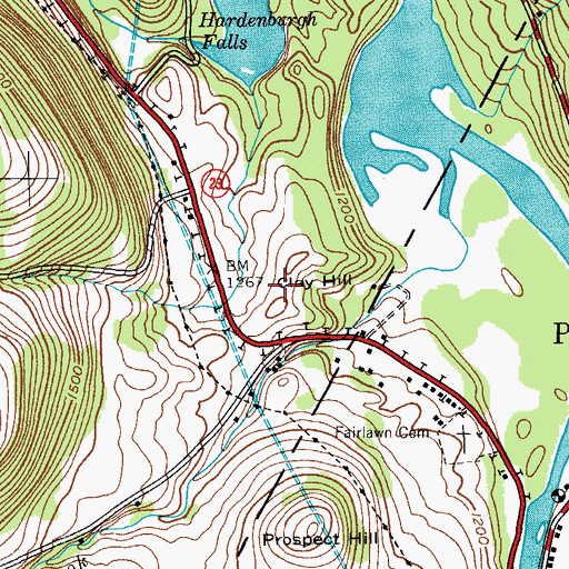 Topographic Map of Clay Hill, NY