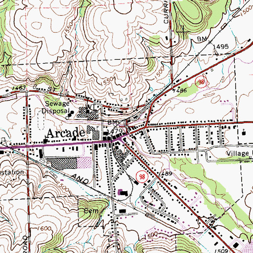 Topographic Map of Clear Creek, NY