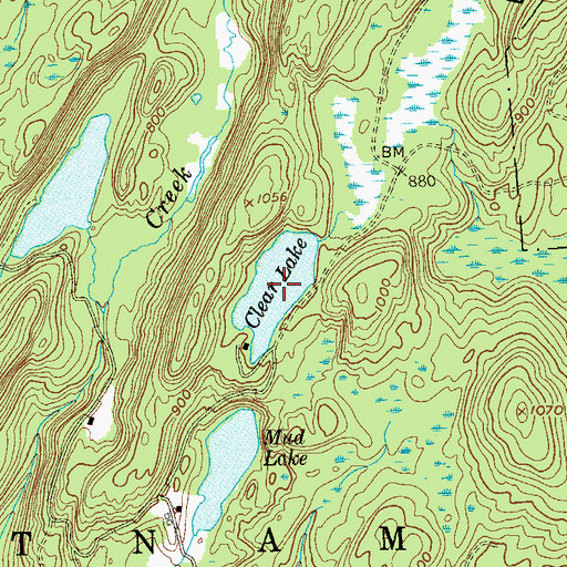 Topographic Map of Clear Lake, NY