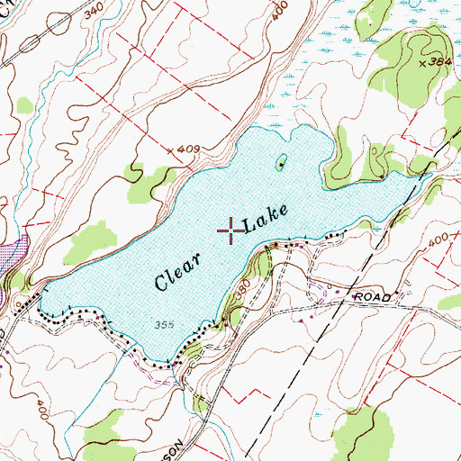 Topographic Map of Clear Lake, NY
