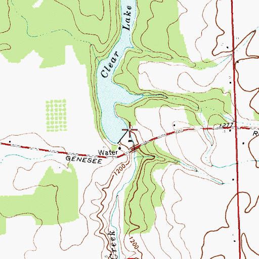 Topographic Map of Clear Lake, NY