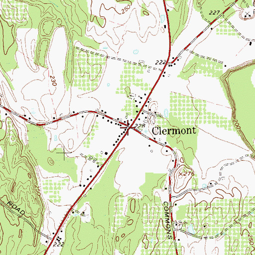 Topographic Map of Clermont, NY
