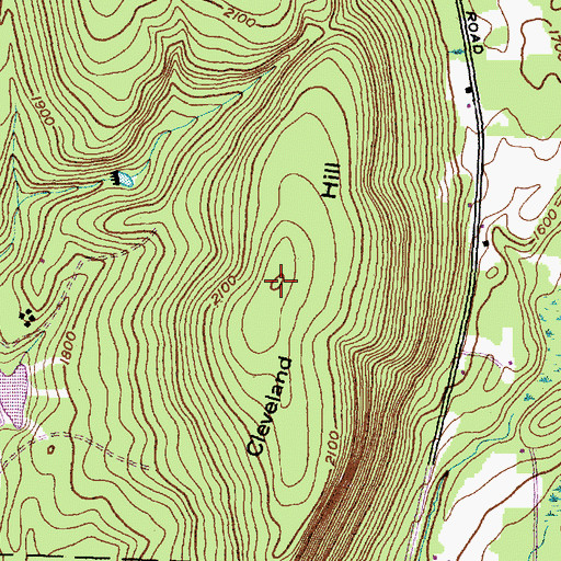 Topographic Map of Cleveland Hill, NY