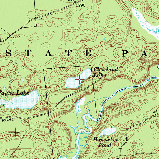 Topographic Map of Cleveland Lake, NY