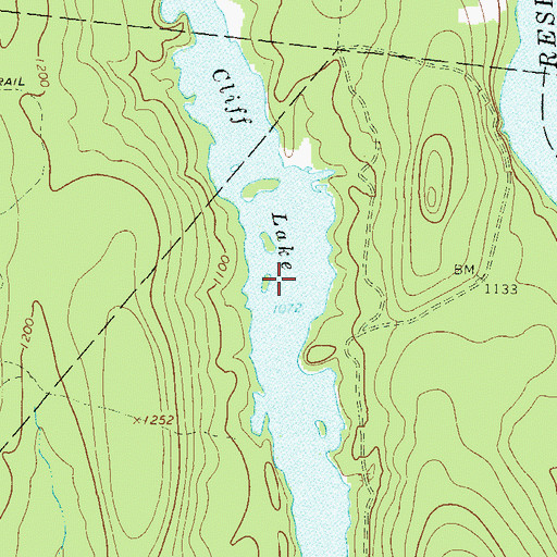 Topographic Map of Cliff Lake, NY