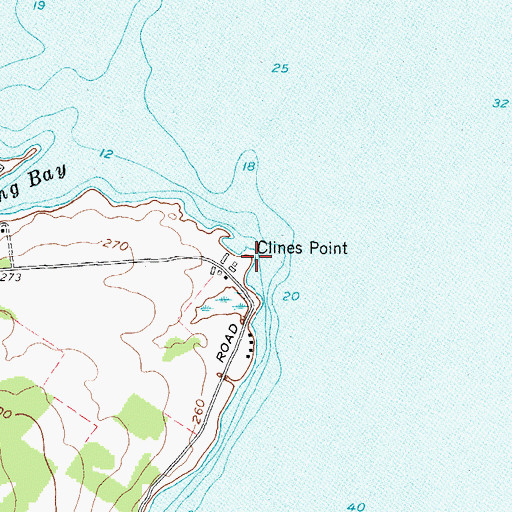 Topographic Map of Clines Point, NY