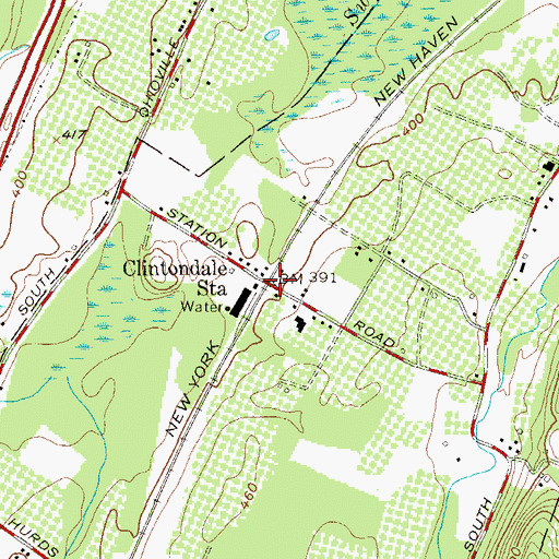 Topographic Map of Clintondale Station, NY