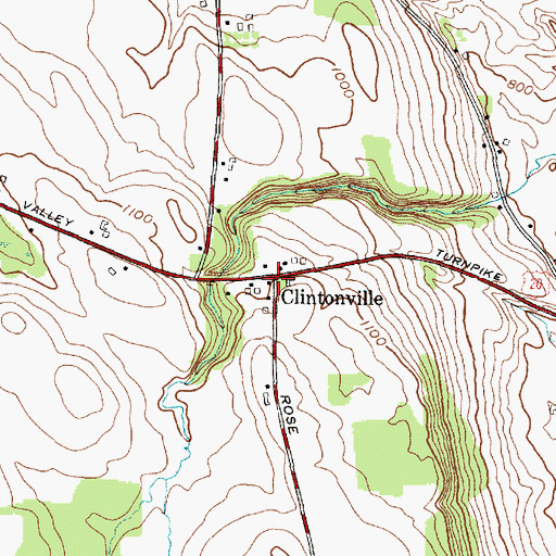 Topographic Map of Clintonville, NY
