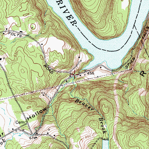 Topographic Map of Clothier Hollow, NY