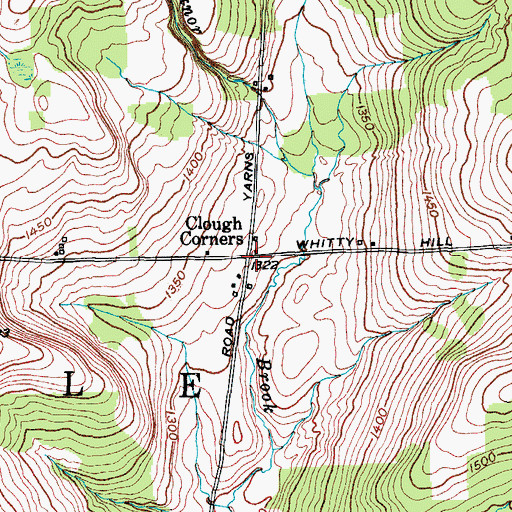 Topographic Map of Clough Corners, NY