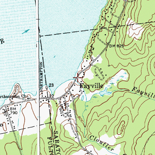 Topographic Map of Cloutler Creek, NY