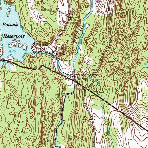 Topographic Map of Cob Creek, NY