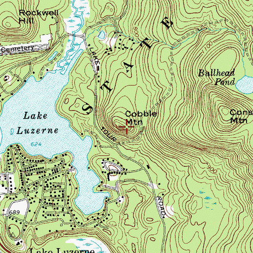 Topographic Map of Cobble Mountain, NY