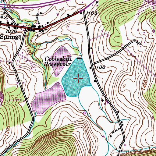 Topographic Map of Cobleskill Reservoir, NY