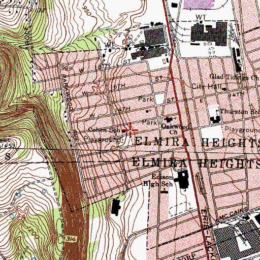 Topographic Map of Cohen School, NY