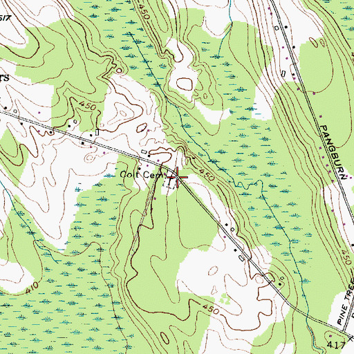 Topographic Map of Coit Cemetery, NY