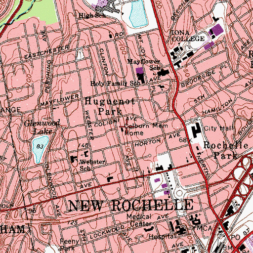 Topographic Map of Colburn Memorial Home, NY