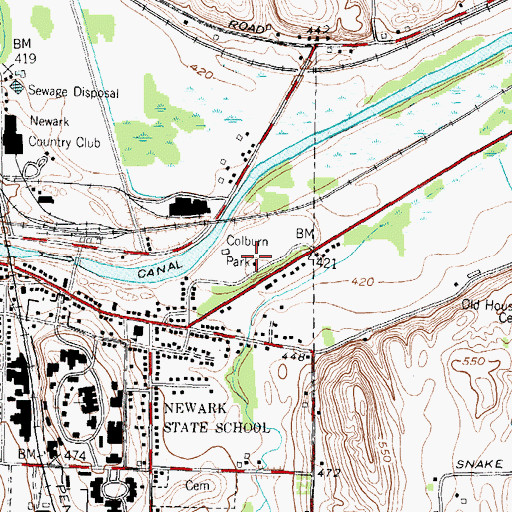 Topographic Map of Colburn Park, NY