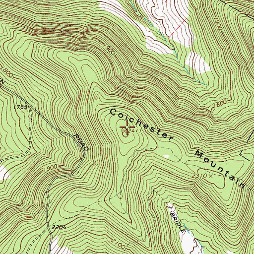 Topographic Map of Colchester Mountain, NY
