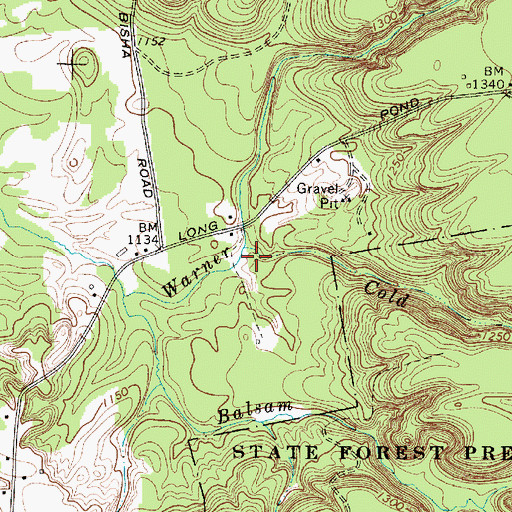 Topographic Map of Cold Creek, NY