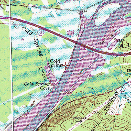 Topographic Map of Cold Spring, NY