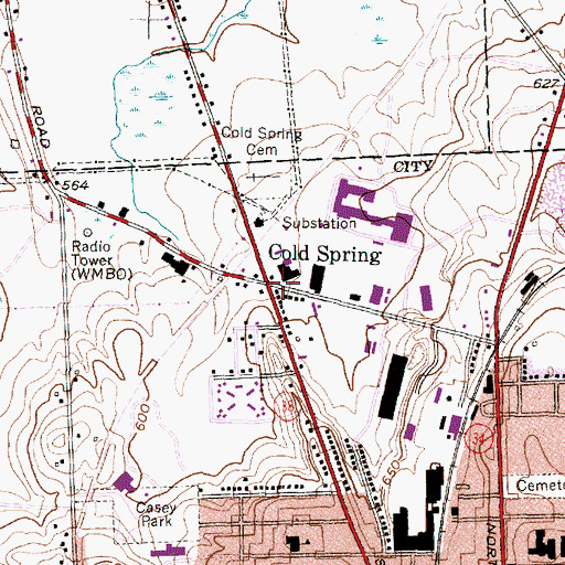 Topographic Map of Cold Spring, NY