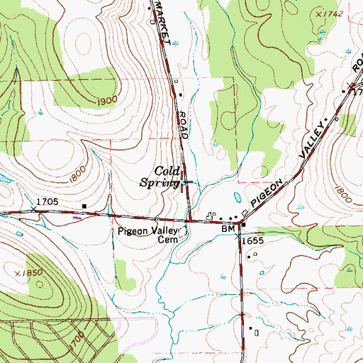 Topographic Map of Cold Spring, NY