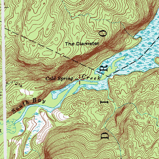 Topographic Map of Cold Spring, NY
