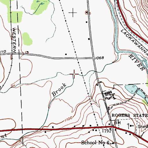 Topographic Map of Cold Spring Brook, NY