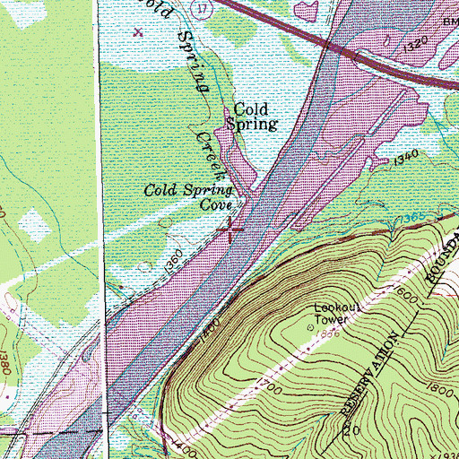 Topographic Map of Cold Spring Cove, NY