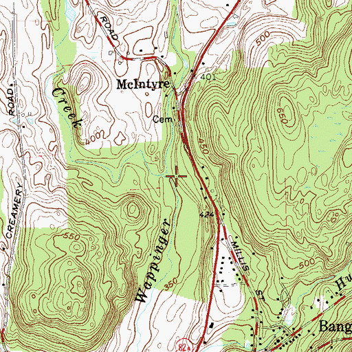 Topographic Map of Cold Spring Creek, NY