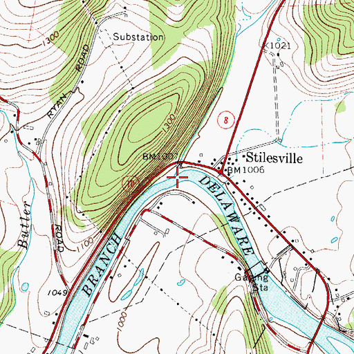 Topographic Map of Cold Spring Creek, NY