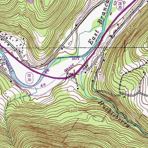 Topographic Map of Cold Spring Hollow, NY