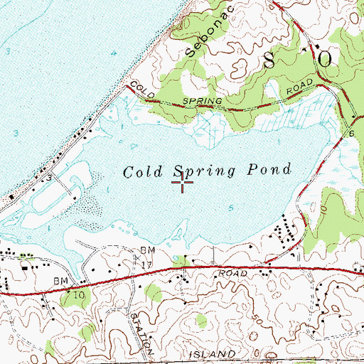Topographic Map of Cold Spring Pond, NY