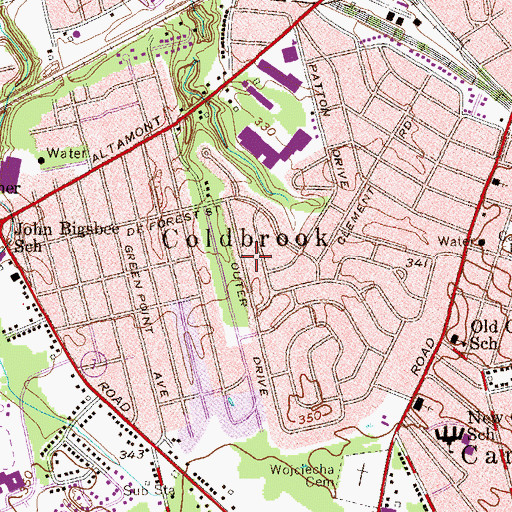 Topographic Map of Coldbrook, NY
