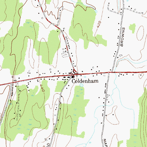 Topographic Map of Coldenham, NY