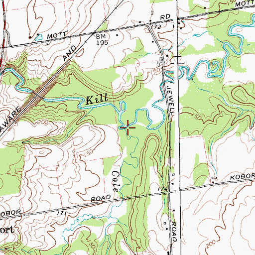 Topographic Map of Cole Brook, NY