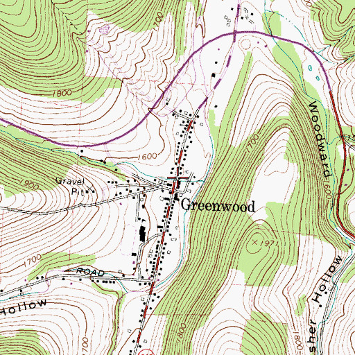 Topographic Map of Cole Hollow, NY