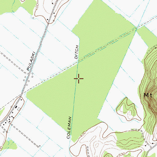 Topographic Map of Coleman Ditch, NY
