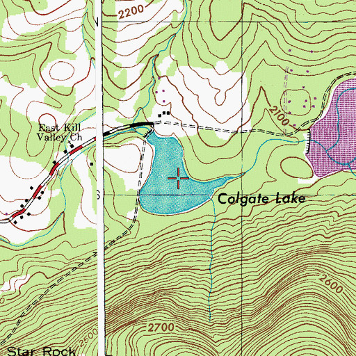 Topographic Map of Colgate Lake, NY