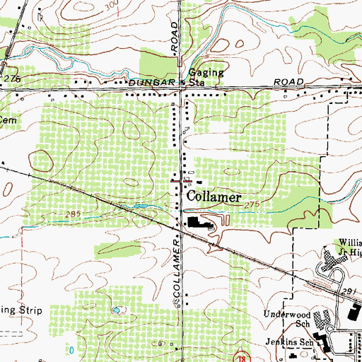 Topographic Map of Collamer, NY