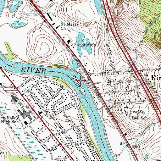 Topographic Map of Collier Island, NY