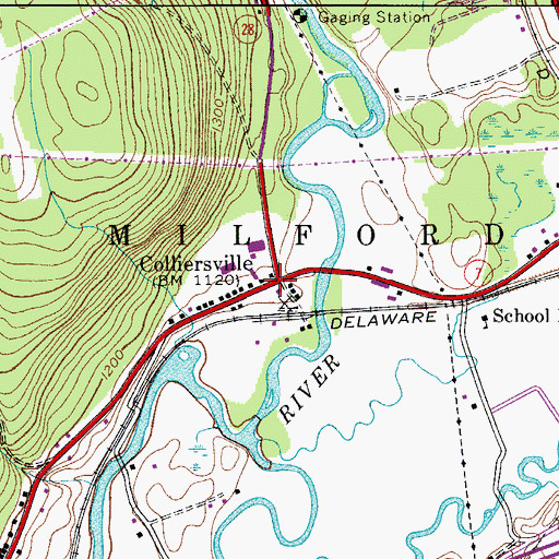 Topographic Map of Colliersville, NY