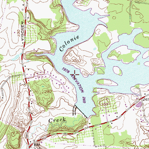 Topographic Map of Colonie Reservoir, NY