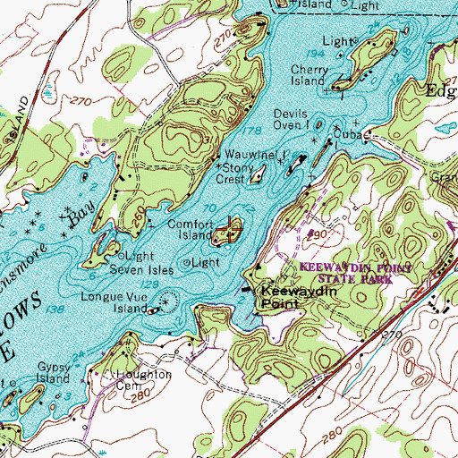 Topographic Map of Comfort Island, NY