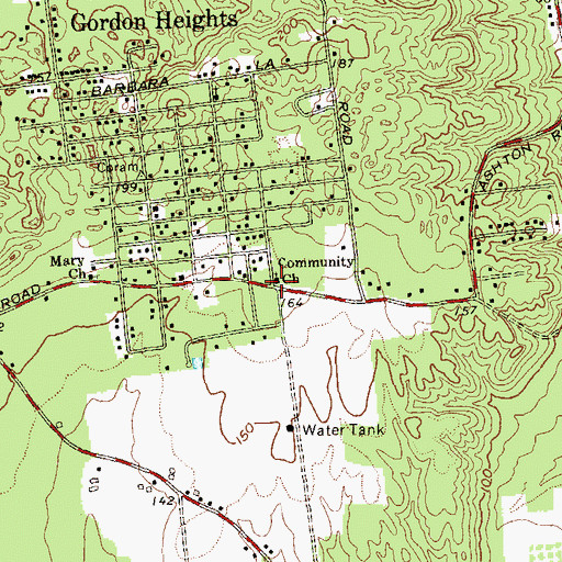 Topographic Map of Community Church, NY